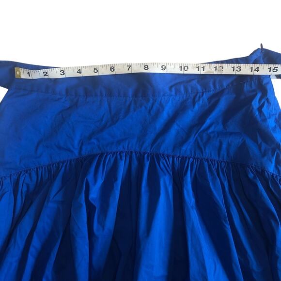 Lauren Ralph Lauren Royal Blue Midi Flare Skirt w/ Waist Tie Detail, Size 6, NWT - Picture 7 of 8